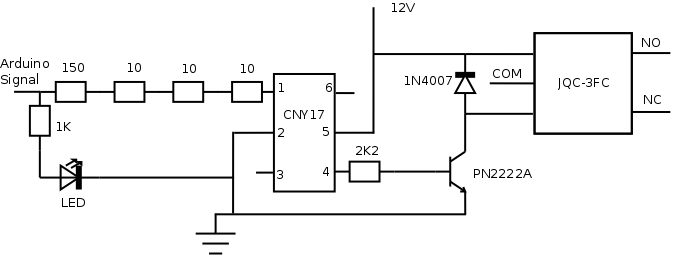 relay and led